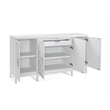 Pemberly Row 4-Door Rubberwood and Oak Veneer Server in White