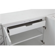 Pemberly Row 4-Door Rubberwood and Oak Veneer Server in White