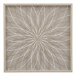 Pemberly Row Woven Shadow Box Wall Art in Tan Engineered Wood
