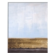 Pemberly Row Abstract Hand Painted Acrylic Canvas in White Frame