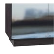 Pemberly Row Hardwood Server with Glass Doors in Dark Brown Oak
