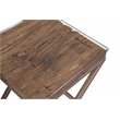 Pemberly Row Modern Reclaimed Wood and Metal End Table in Bronze