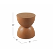 Pemberly Row Modern Cast Concrete Accent Table in Washed Orange