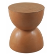 Pemberly Row Modern Cast Concrete Accent Table in Washed Orange