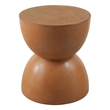 Pemberly Row Modern Cast Concrete Accent Table in Washed Orange