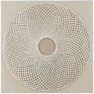 Pemberly Row Hand Crafted Woven Canvas in Acrylic Shadow Box