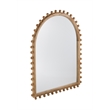 Pemberly Row Boho Wood Wall Mirror with Knob Accents in Natural