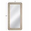 Pemberly Row Modern Coastal Rope Floor Mirror in White and Natural