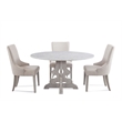 Pemberly Row Coastal Parsons Dining Chair Set of 2 in Washed Gray