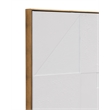 Pemberly Row 3D Geometric Fabric Wall Hanging in Antique Gold