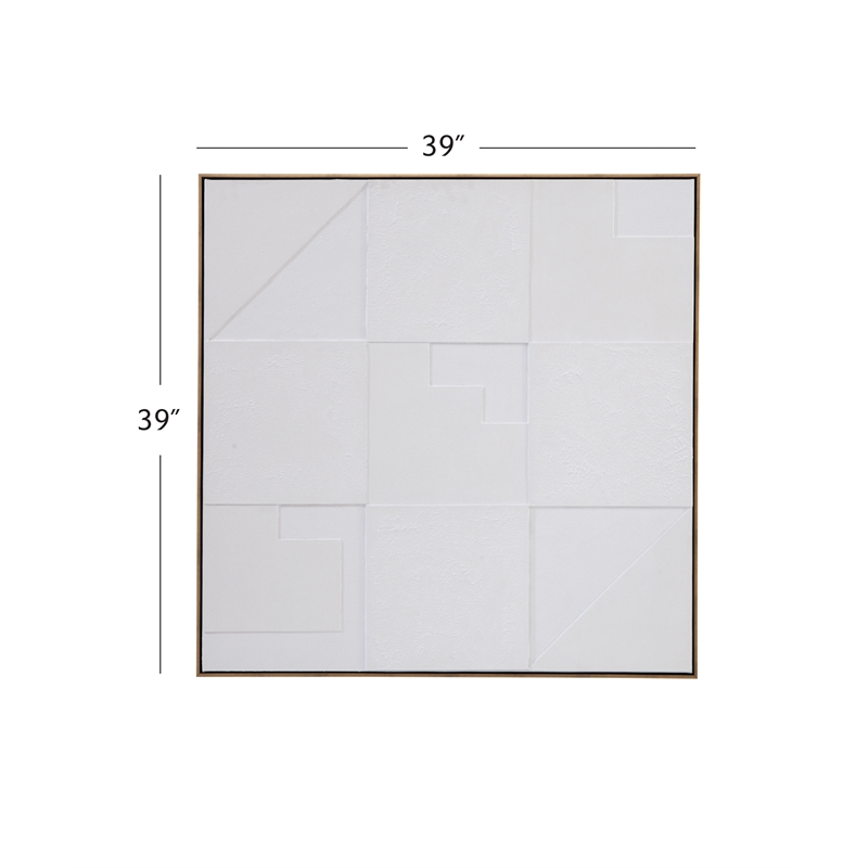 Pemberly Row 3D Geometric Fabric Wall Hanging in Antique Gold