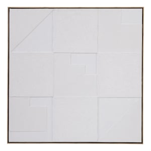 Pemberly Row 3D Geometric Fabric Wall Hanging in Antique Gold