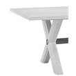 Pemberly Row Modern Coastal X-Frame Dining Table in White Oak