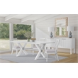 Pemberly Row Modern Coastal X-Frame Dining Table in White Oak