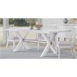 Pemberly Row Modern Coastal X-Frame Dining Table in White Oak