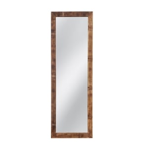 Pemberly Row Rustic Mango Wood Floor Mirror in Natural Finish