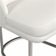Pemberly Row Modern Boucle Dining Chair in Ivory Brushed Silver