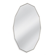 Pemberly Row Modern Elongated Polygon Wall Mirror in Silver Leaf