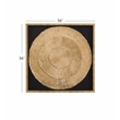 Pemberly Row Black Matte Shadowbox Art with Gold Fan in Gold Frame