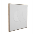 Pemberly Row Modern Circular Relief Fabric Wall Hanging in Gold