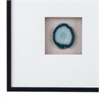 Pemberly Row Modern Geode Shadowbox Wall Art in Blue and Aqua