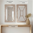 Pemberly Row Wire Brushed Coastal Wood Wall Mirror in Natural