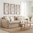 Pemberly Row Wire Brushed Coastal Wood Wall Mirror in Natural