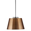 Pemberly Row Contemporary Brass Metal Pendant with Chrome Details