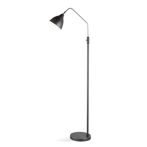 Pemberly Row Industrial Metal Floor Lamp in Oil Rubbed Bronze