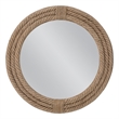 Pemberly Row Modern Coastal Round Wall Mirror with Rope Frame