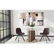 Pemberly Row Mid-Century Mindi Veneer Dining Table in Chalk Grey