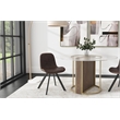 Pemberly Row Mid-Century Mindi Veneer Dining Table in Chalk Grey