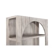 Pemberly Row Coastal Mango Wood Etagere Bookcase in White Wash