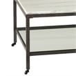 Pemberly Row Coastal Mango Wood Etagere Bookcase in White Wash