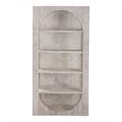 Pemberly Row Coastal Mango Wood Etagere Bookcase in White Wash