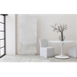 Pemberly Row Contemporary Floor Mirror with Wavy Detailed Frame