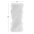 Pemberly Row Contemporary Floor Mirror with Wavy Detailed Frame