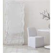 Pemberly Row Contemporary Floor Mirror with Wavy Detailed Frame