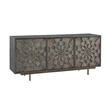 Pemberly Row Boho 3-Door Mango Wood Server in Natural Sandblasted
