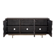 Pemberly Row Boho 3-Door Mango Wood Server in Natural Sandblasted