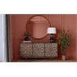 Pemberly Row Boho 3-Door Mango Wood Server in Natural Sandblasted