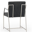 Pemberly Row Contemporary Stainless Steel Dining Chair Set of 2