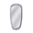 Pemberly Row Geometric Carved Wall Mirror in Distressed Gray