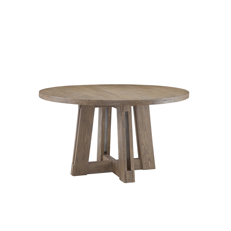Pemberly Row Modern Rustic Mindi Wood Dining Table in Natural
