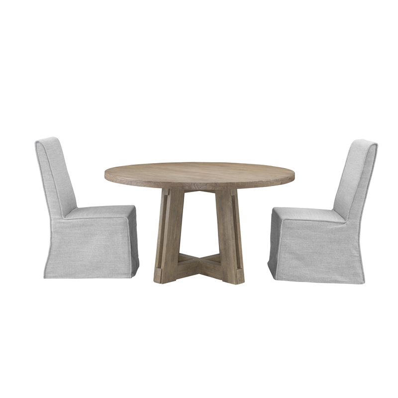 Pemberly Row Modern Rustic Mindi Wood Dining Table in Natural
