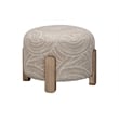Pemberly Row Upholstered Accent Ottoman in Khaki Natural Mango