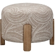 Pemberly Row Upholstered Accent Ottoman in Khaki Natural Mango