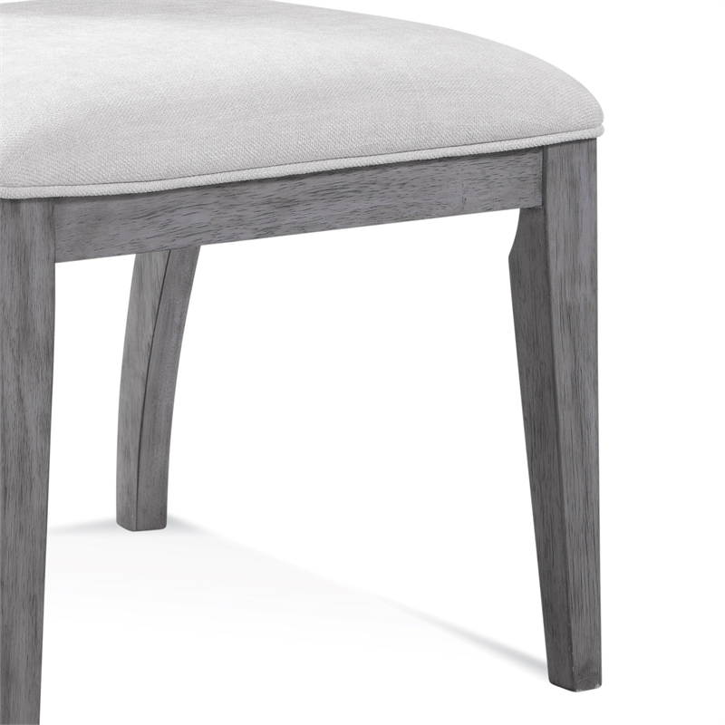 Pemberly Row Modern Glam Spindle Back Dining Chair in Platinum Oak