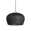 Pemberly Row Modern Hammered Iron Pendant in Dark Bronze with Gold