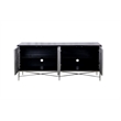 Pemberly Row Modern Mango Wood and Aluminum Server in Ebony Nickel